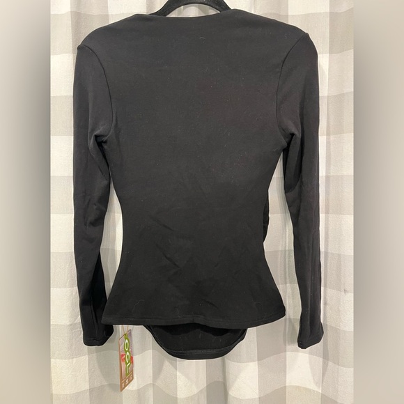 OGL Black Long-Sleeve Square Neck Top - Picture 4 of 4